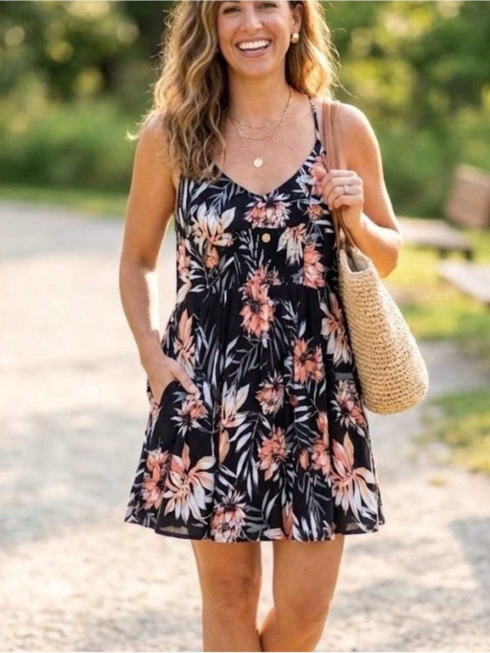 Rip Curl Floral Sundress - Size Medium